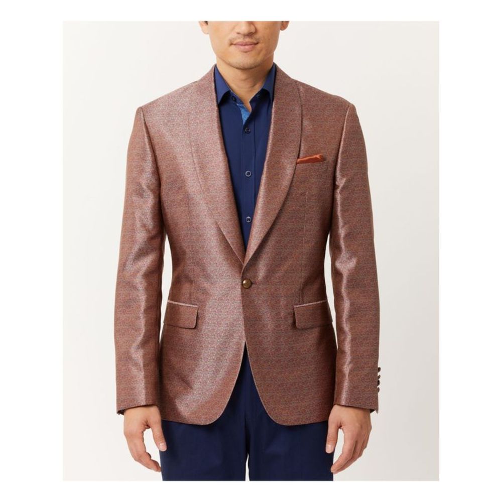 TALLIA Mens Dinner Brown Single Breasted, Blazer Jacket M